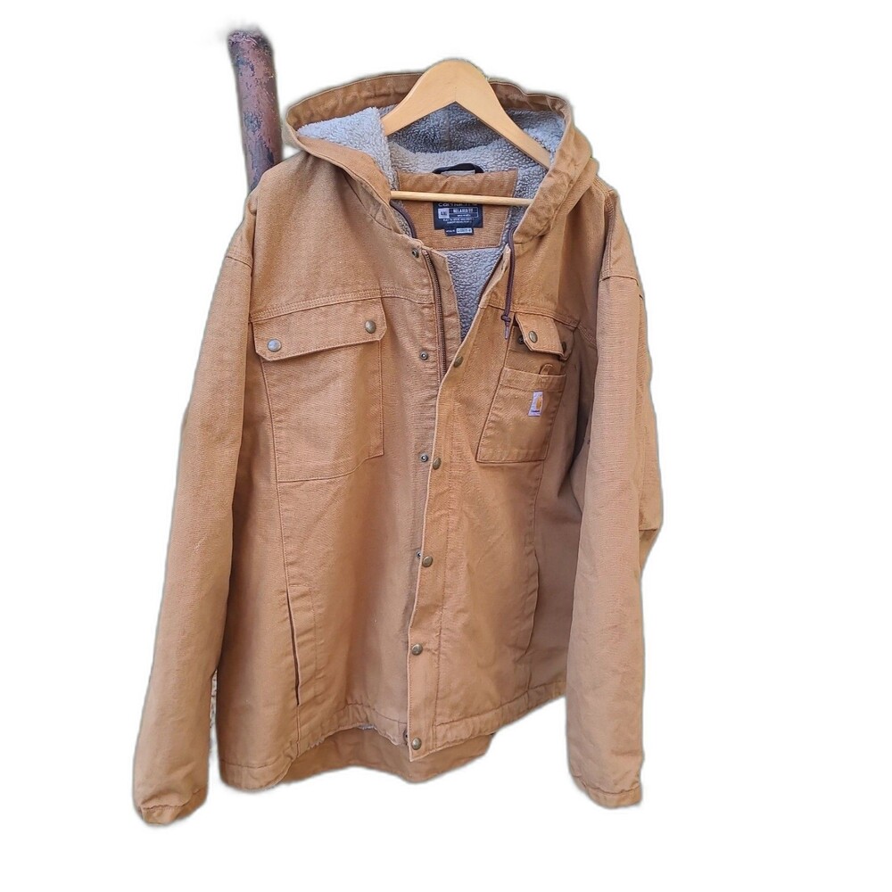 Carhartt Duck Canvas Hooded Sherpa Jacket